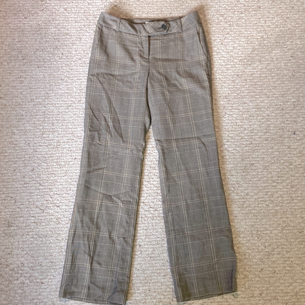 Tan Plaid Dress Pants